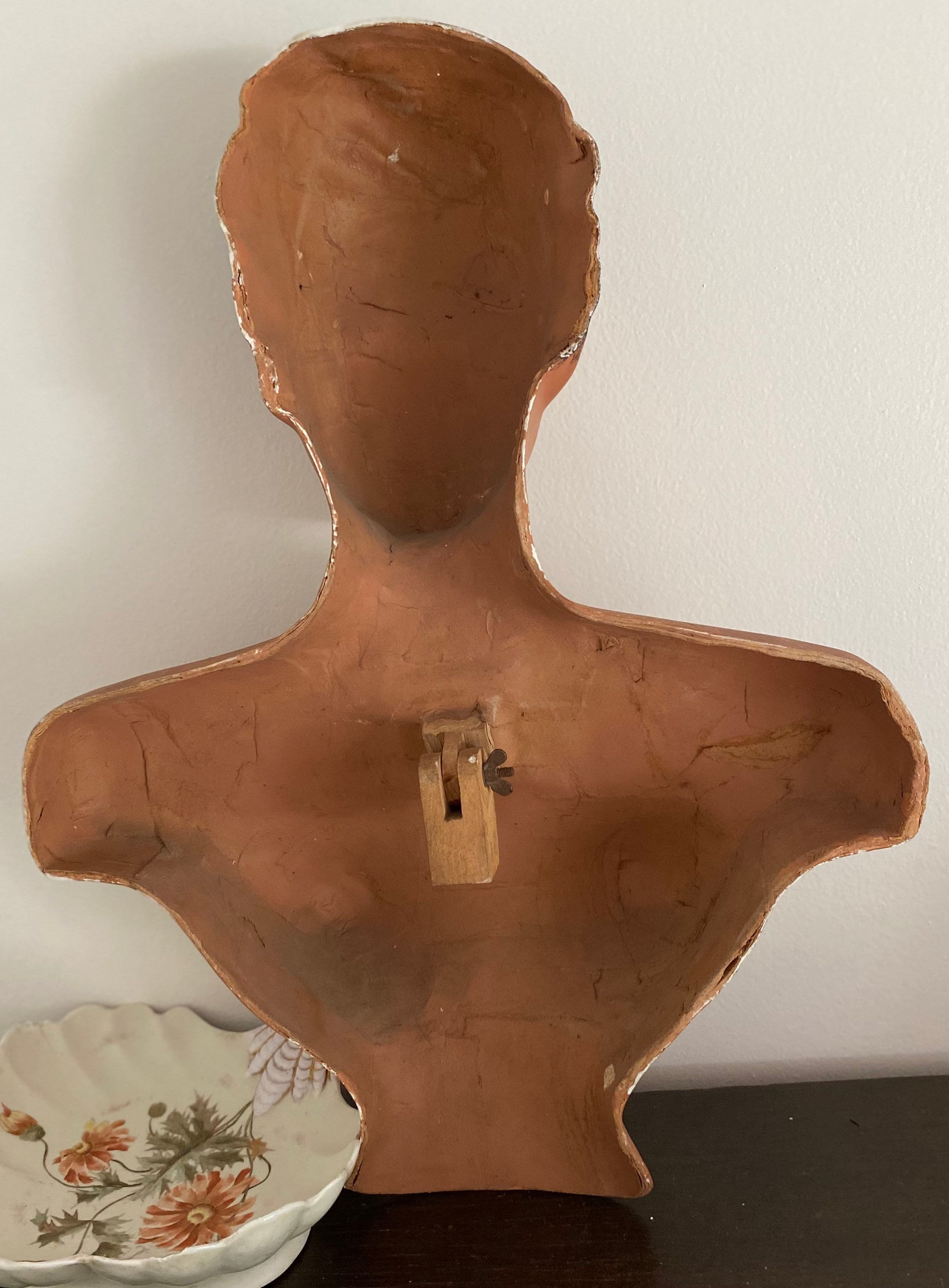 Antique Art Deco Mannequin Bust Vintage Head Counter Display Etsy