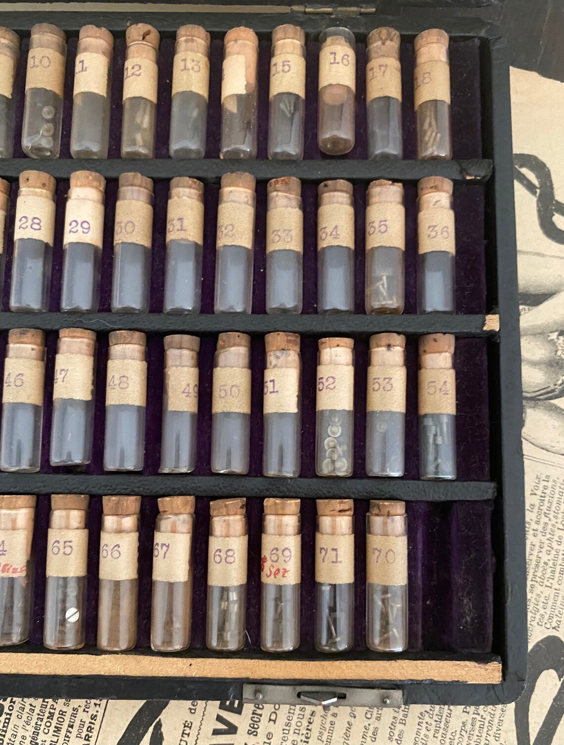 Vintage Pocket Watch Repair Kit in Wood Box With Vials With Etsy