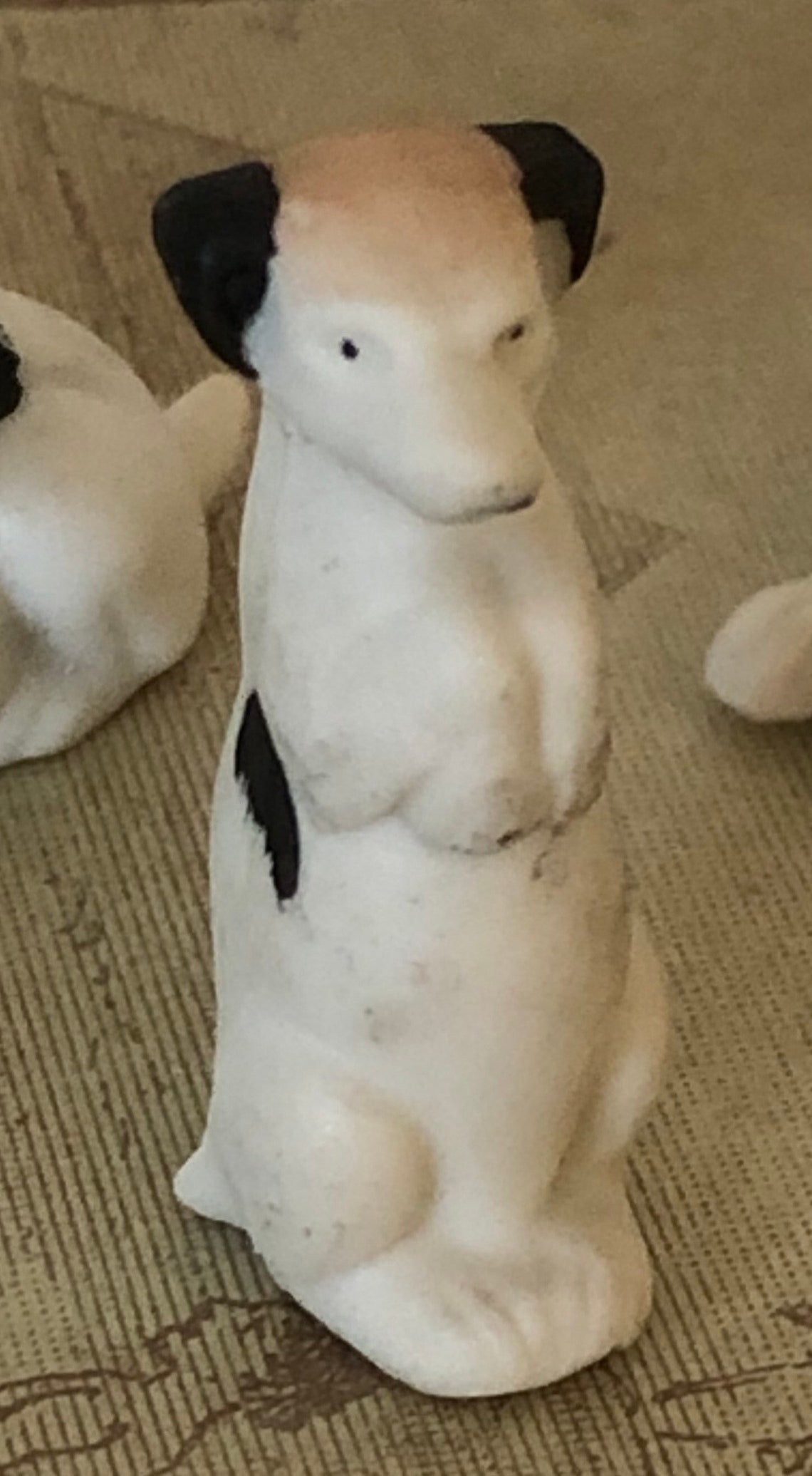 Vintage Bisque Figurines Set of 3 Dogs Miniature Figurines Etsy