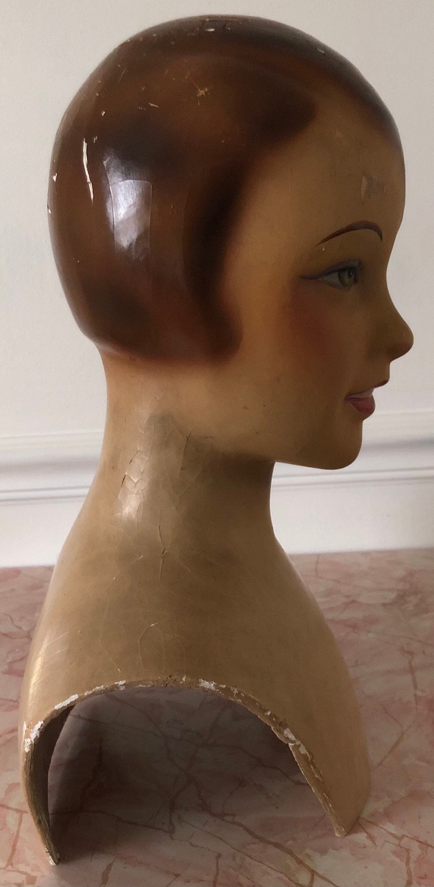 Antique Art Deco Mannequin Bust Vintage Hat Stand Display Head Etsy UK