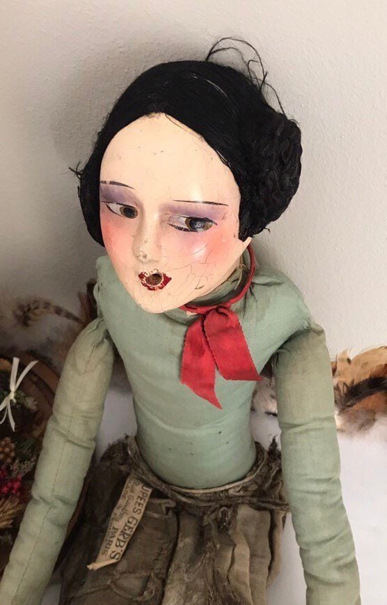 cigarette dolls Vintage French Smoking Boudoir Doll Poupee De Salon Gerb's Paris Bed Doll  Composition Head Missing Cigarette
