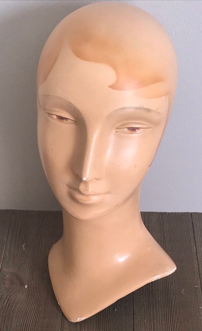 Vintage art deco mannequin head female manikin bust hat stand Etsy