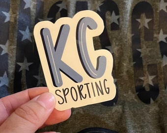 KC soccer vinyl sticker, kansas city soccer sticker