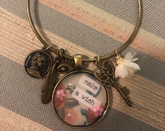 handmade vintage charm bracelet