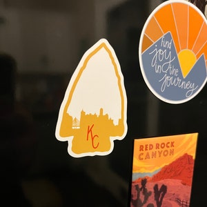 KC skyline arrowhead magnet, KC football magnet
