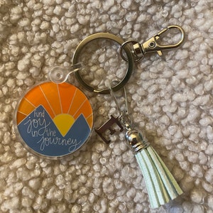 find joy in the journey keychain, personalize your own keychain