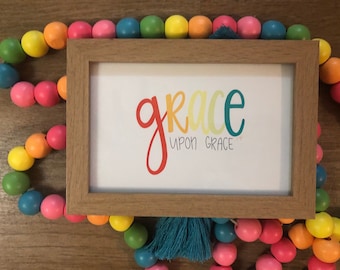 grace upon grace 4x6 framed digital print