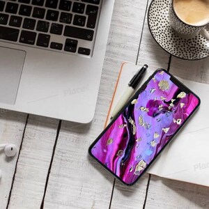 pink acrylic pour phone wallpaper, marble phone lock screen