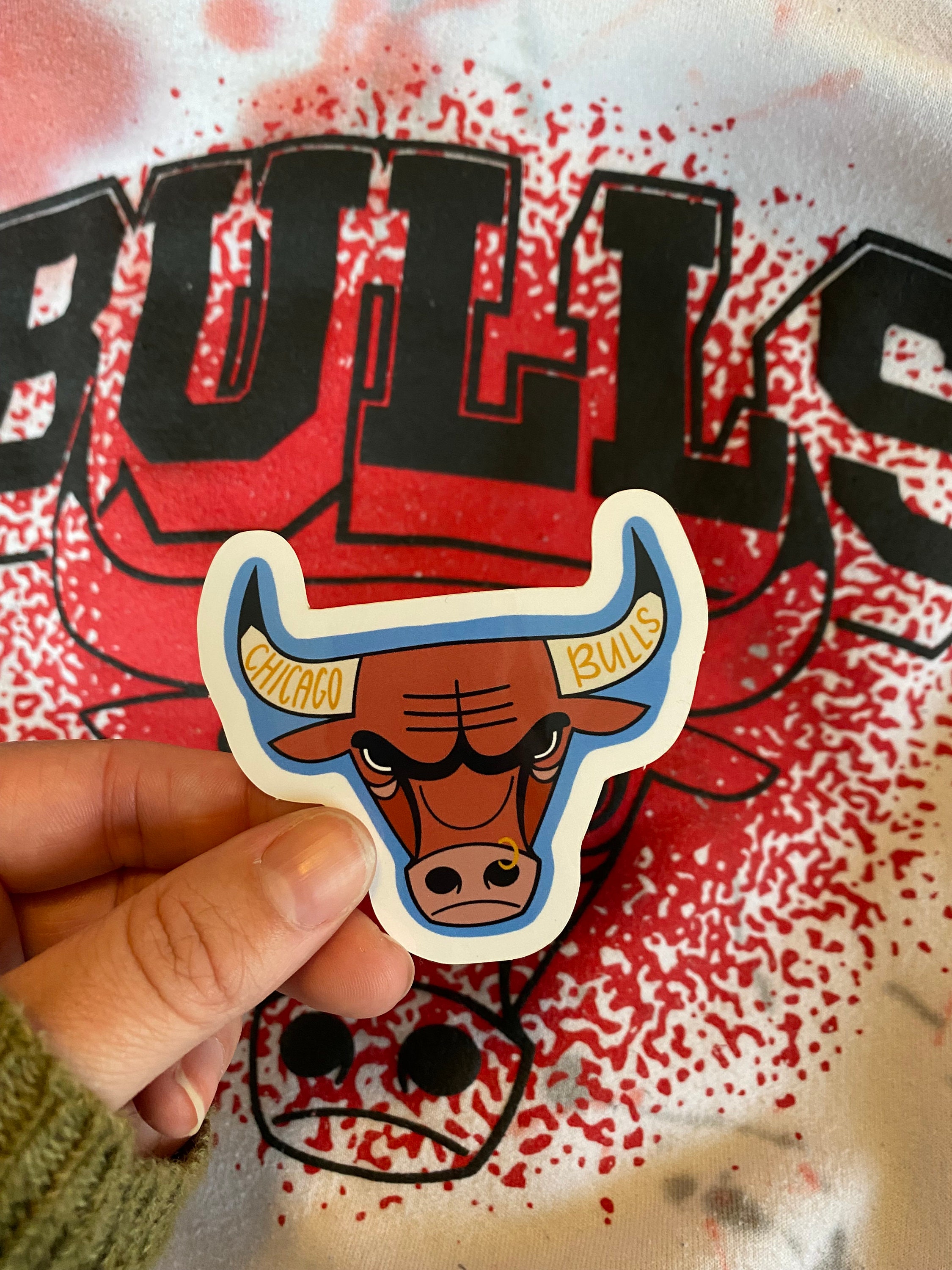 Bulls Weatherproof Vinyl Sticker, Laptop Sticker, Water Bottle Sticker ...