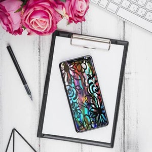 arco iris fondo de pantalla del teléfono floral, pantalla de bloqueo del teléfono floral