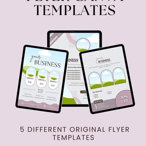 Small Business Flyer Template Mauve Theme, Marketing Flyer, Canva Template, Flyer Pack, Flyer Template, Business Template