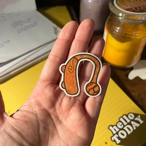 groovy hearing aid vinyl sticker, hard of hearing sticker