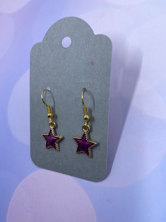 Purple star deals earrings