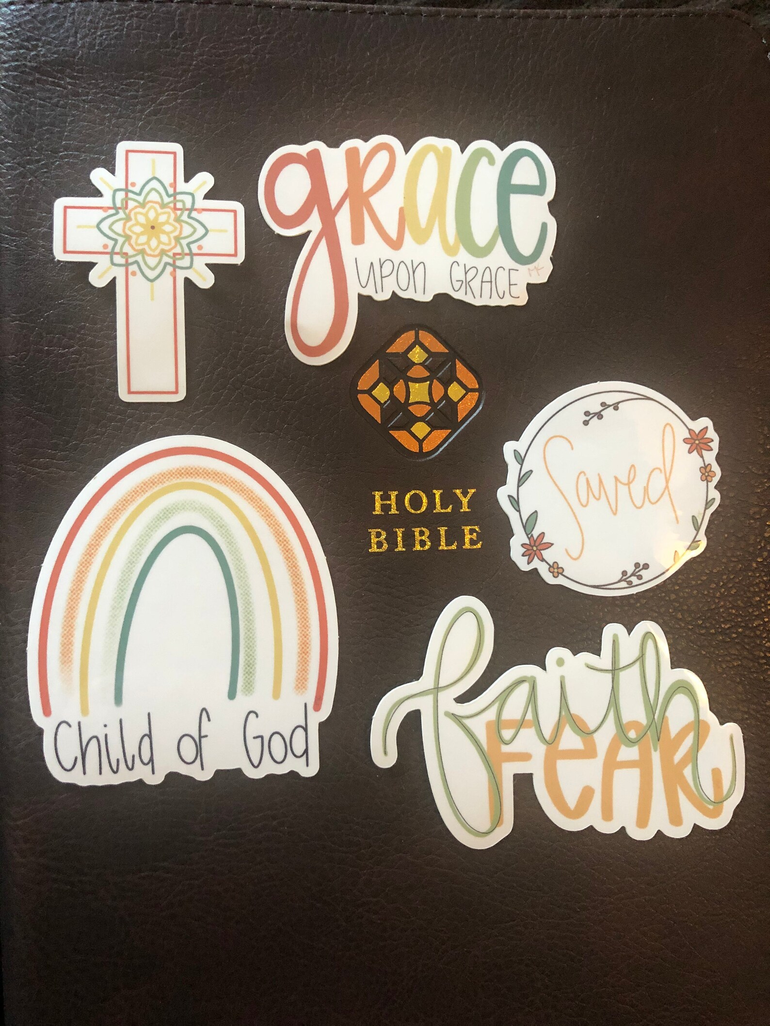 Rainbow Christian Sticker Pack Christian Laptop Stickers Etsy