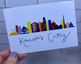 Kansas City Skyline Digitaldruck/Postkarte, Kansas City Kunstdruck