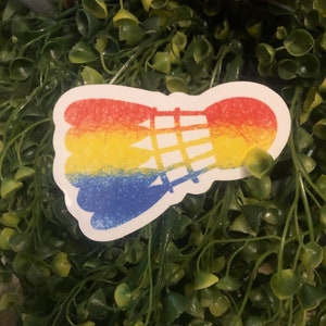 Kansas City vinyl shuttlecock sticker, KC sport colors sticker