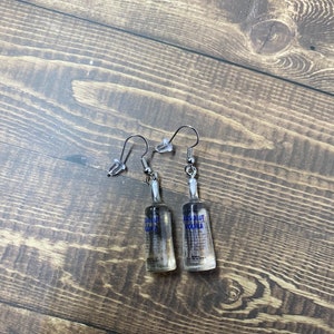 vodka bottle earrings