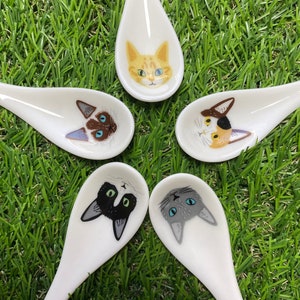 Cat ceramic spoon 5 types