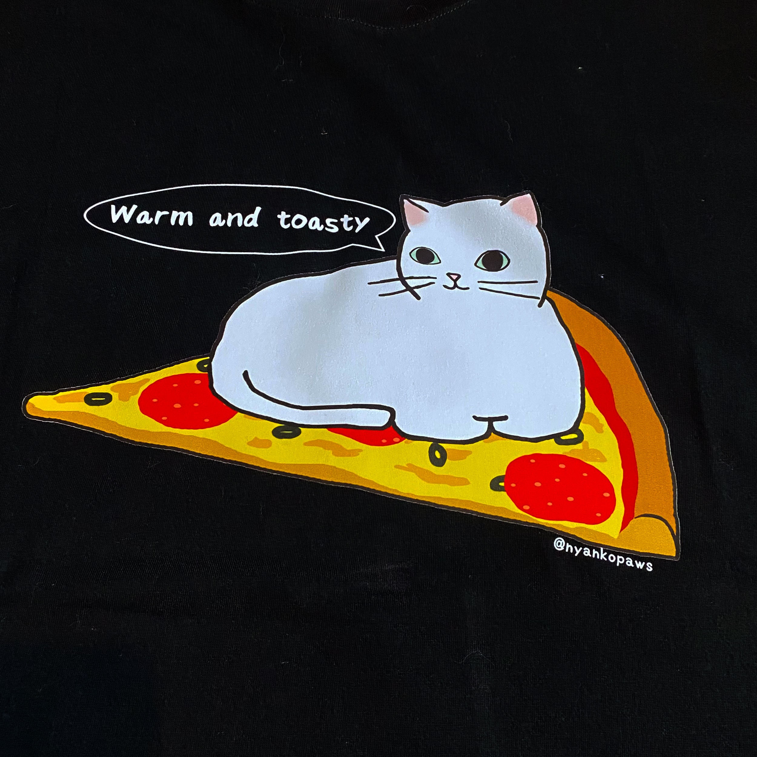 Pizza Cat T-shirt Black / White - Etsy