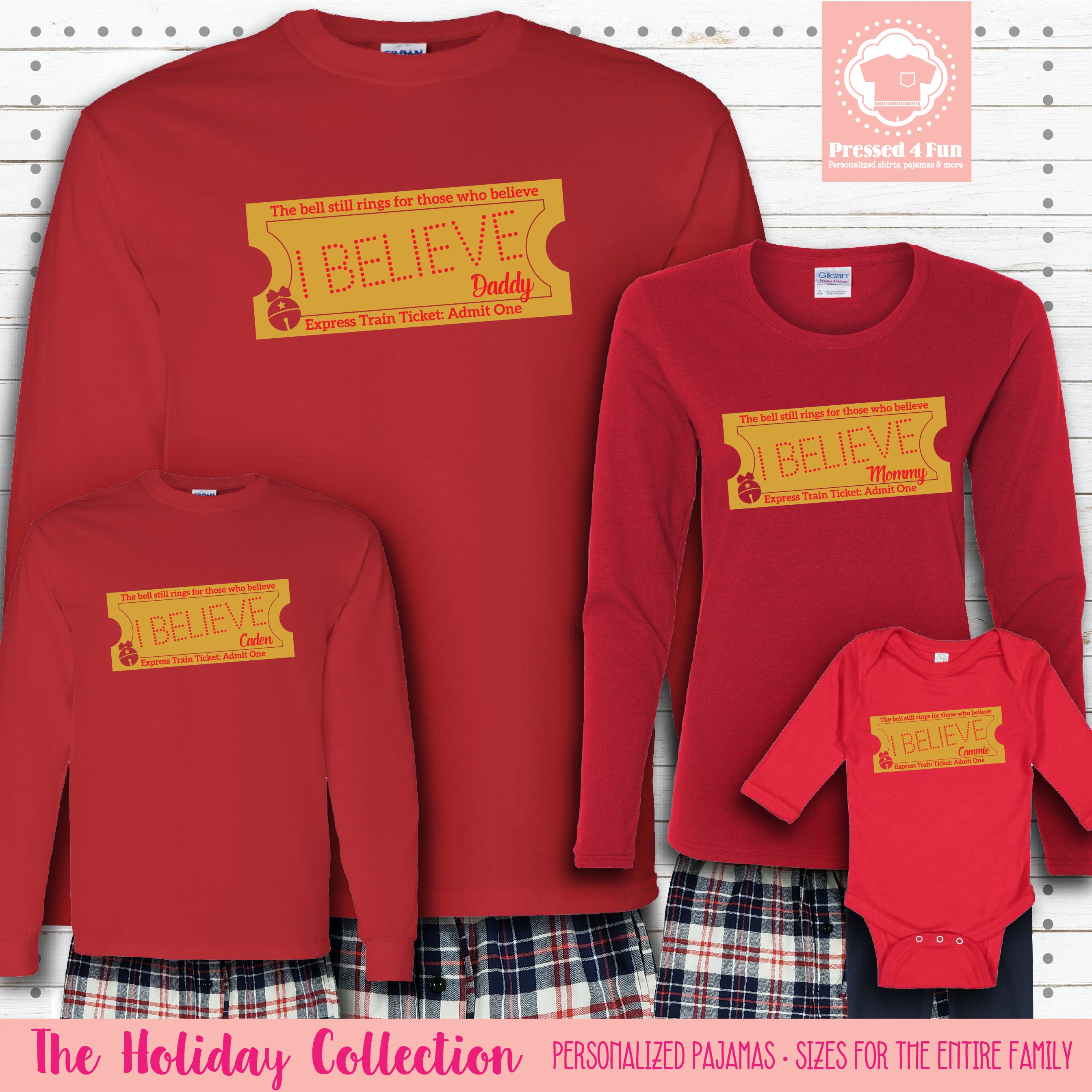 Polar Express Pajamas Polar Express Party Matching Family Etsy
