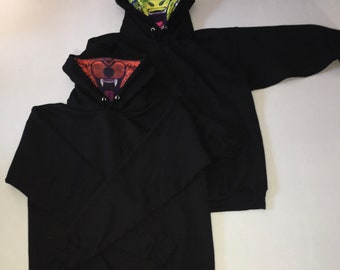 Wolf, Dragon or custom hoodies with mask attached