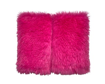 Hot Pink Faux Fur Zip Mask