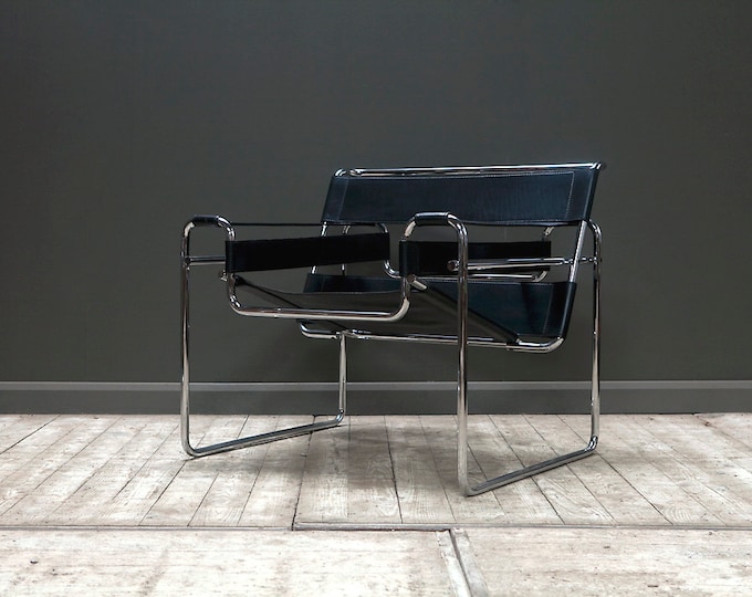 Featured listing image: SOLD. An original Wassily chair designed by Marcel Breuer and made by Knoll