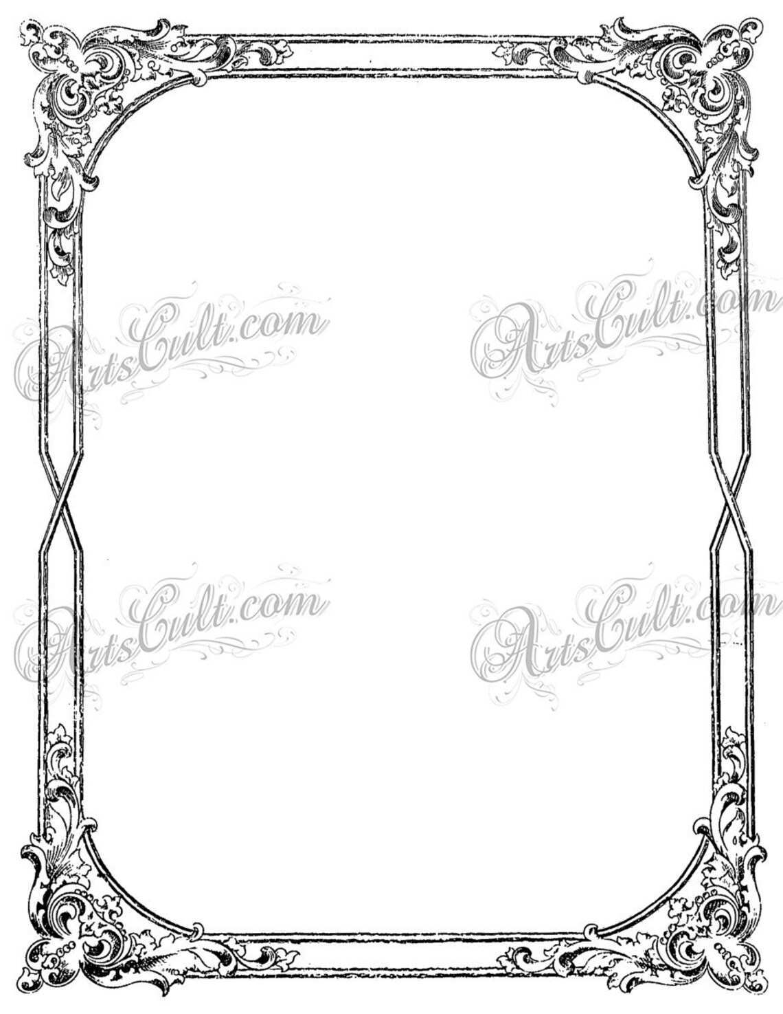 VICTORIAN FRAME-047 vintage printable digital download picture | Etsy