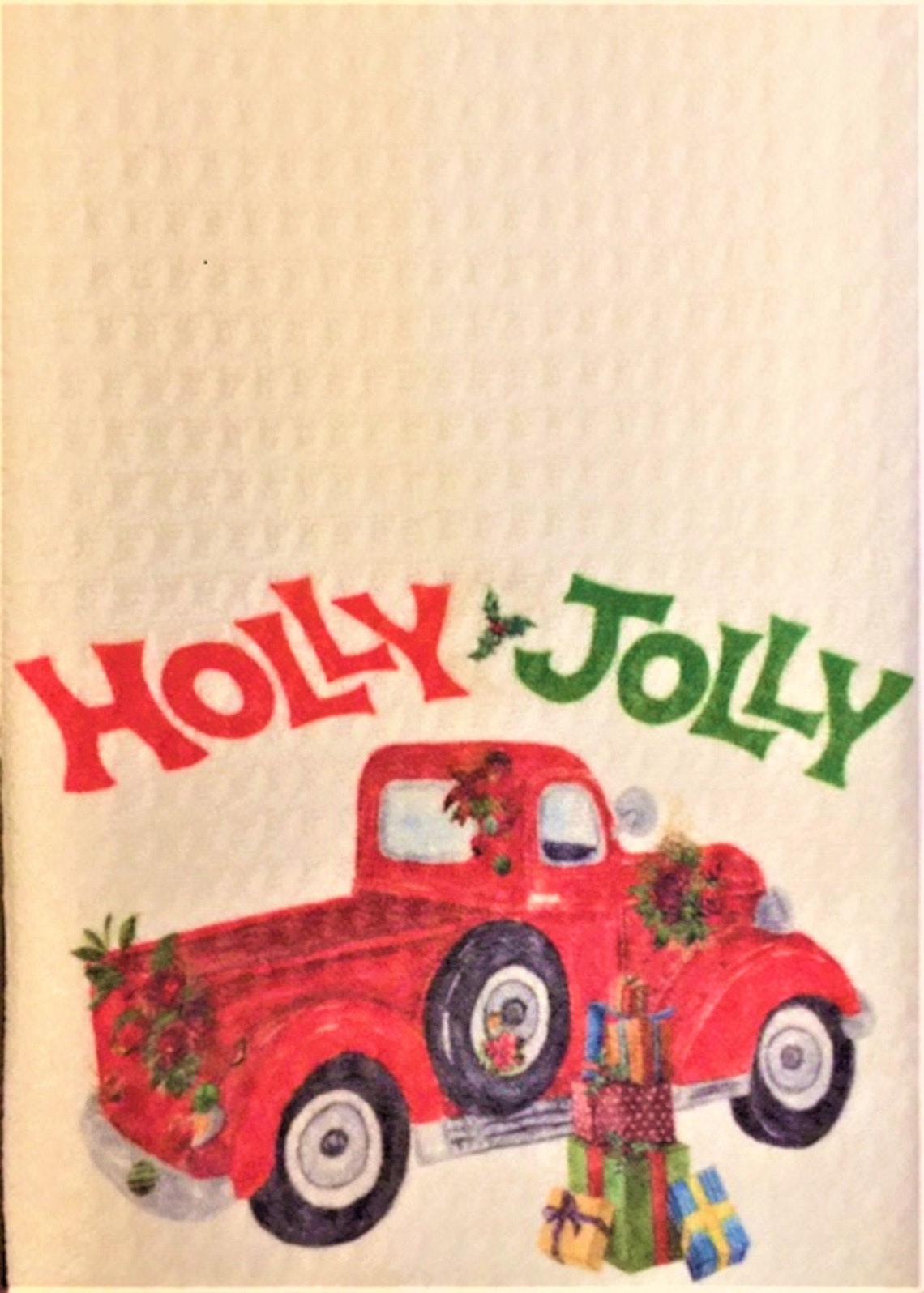 Toalla de Navidad de la granja toalla de cocina del camión | Etsy