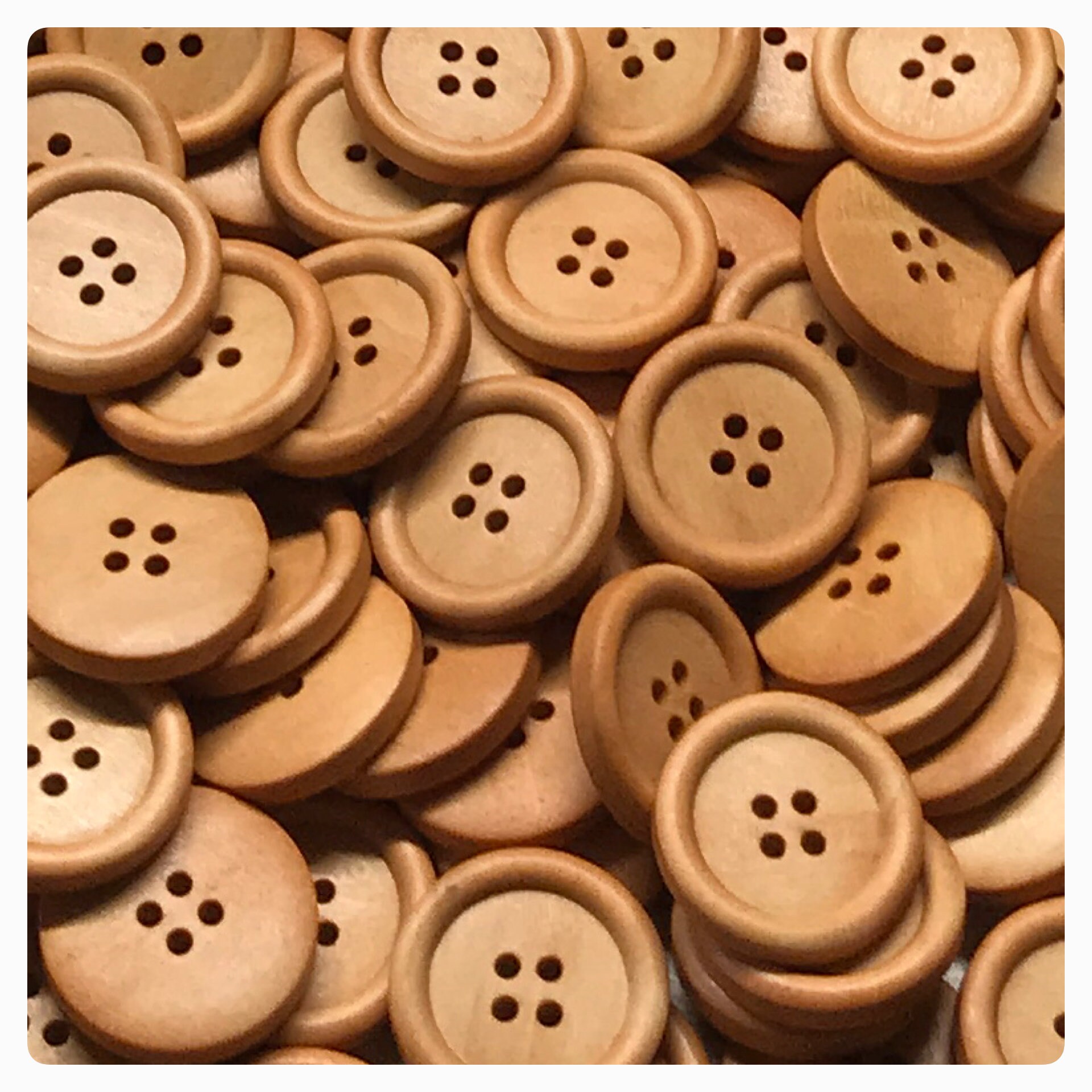 Wood 25mm buttons 4 hole buttons novelty wood buttons Etsy