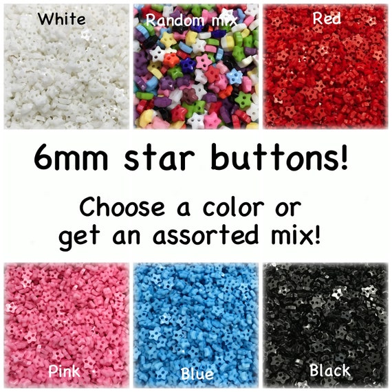 poupées vêtements 15 mini boutons étoile 6 mm
