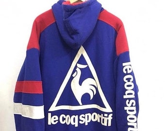 Vintage Lecoq Sportif Sweater Jacket Sweatshirt Big Logo Pullover Jacket Hip hop Streetwear jacket TTS Small Refer Measurement