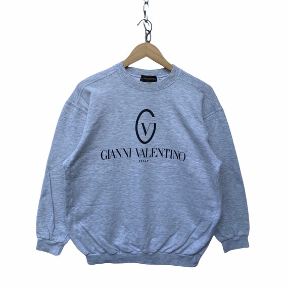 Vintage 90s Gianni Valentino Italiano Italy Sweatshirt Big Logo Spellout Paris Italy Fasion Designer Sweater MEDIUM Refer Measurement Etsy Canada