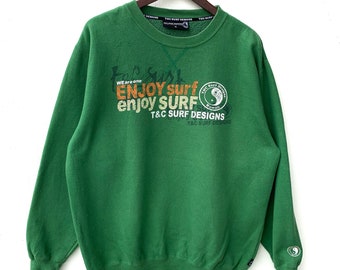Vintage T&C Surf Sweatshirt TnC Surf Sweater Surfing Surf Hawaiian Jacket Skate shirt Hip Hop Sweater TTS Large (Refer Measurement)