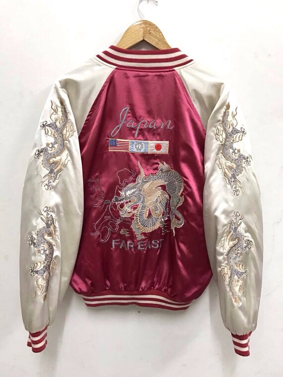Sukajan jacket Vintage Japanese traditional embroi