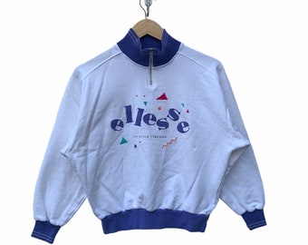 Sudadera Ellesse para mujer, estilo vintage, de los años 90, estilo hip hop, rap, estilo urbano, con logotipo grande, talla mediana (consulte la medida)