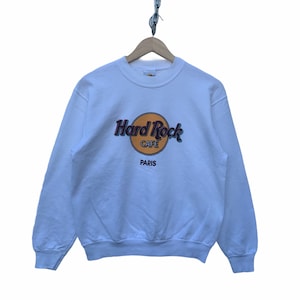 Vintage Hard Rock Cafe Sweatshirt 90s Hard Rock Cafe Paris HRC Sweater Small (Refer Measurement)