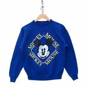 Vintage 90s Mickey Mouse Sweatshirt Walt Disney Sweater Hip Hop Mickey Mouse Usa Sweater Cartoon Anime TTS Small (Refer Measurement).