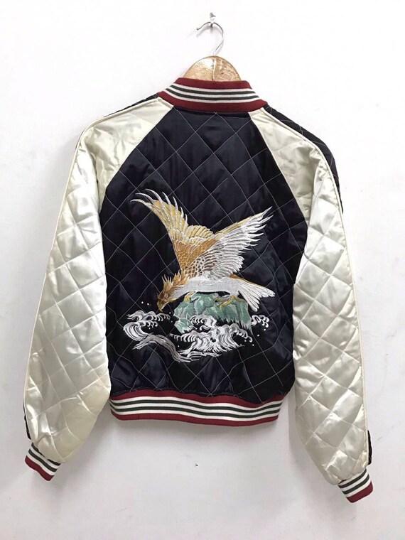 Sukajan jacket Vintage Japanese traditional embroi