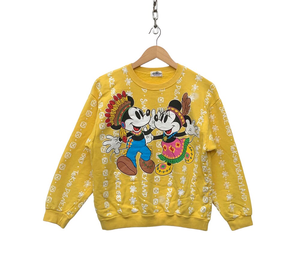 Vintage Mickey Mouse Sweater Walt Disney Sweater Mickey Mouse Overprinted Sweater Cartoon Sweatshirt Anime Tts Small (Refer Measurement). Onlytee
