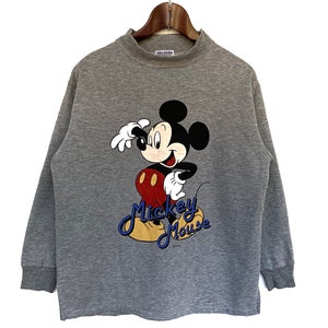 Vintage 90s Mickey Mouse Pullover Walt Disney Sweater Mickey Mouse Sweater Cartoon Sweatshirt Anime sz M (Refer Measurement).