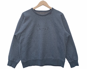 Sudadera vintage Papas con logo grande, estilo retro, skate, hip hop, marca japonesa Papas, moda casual, talla mediana (ver medidas).