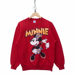 Vintage 90s Minnie Mouse Sweater Walt Disney Crewneck Sweatshirt Cartoon Minnie Mouse Sweater Medium(Refer Measurement).