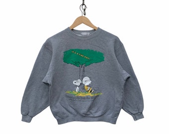 Vintage Snoopy And Charlie Brown Sweatshirt Cartoon Sweatshirt Anime Sweater Peanut Jacket TTS Small (Refer Measurement)