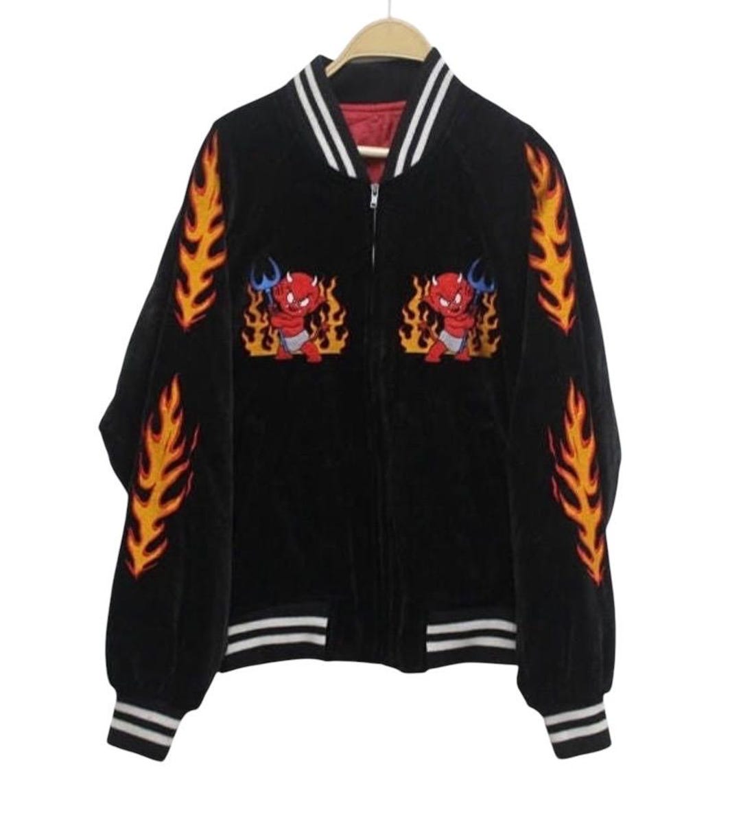 089◆NEIGHBORHOOD DRIZZLER JACKET DEVIL Mens-Bomber-Jacket-Shattered-