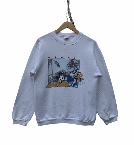 Vintage 90s Mickey Mouse Hawaii Sweatshirt Walt Di
