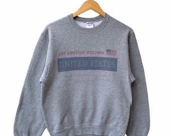 Sudadera vintage de Los Ángeles de los 90, sudadera de LA, Estados Unidos, talla pequeña (ver medidas).