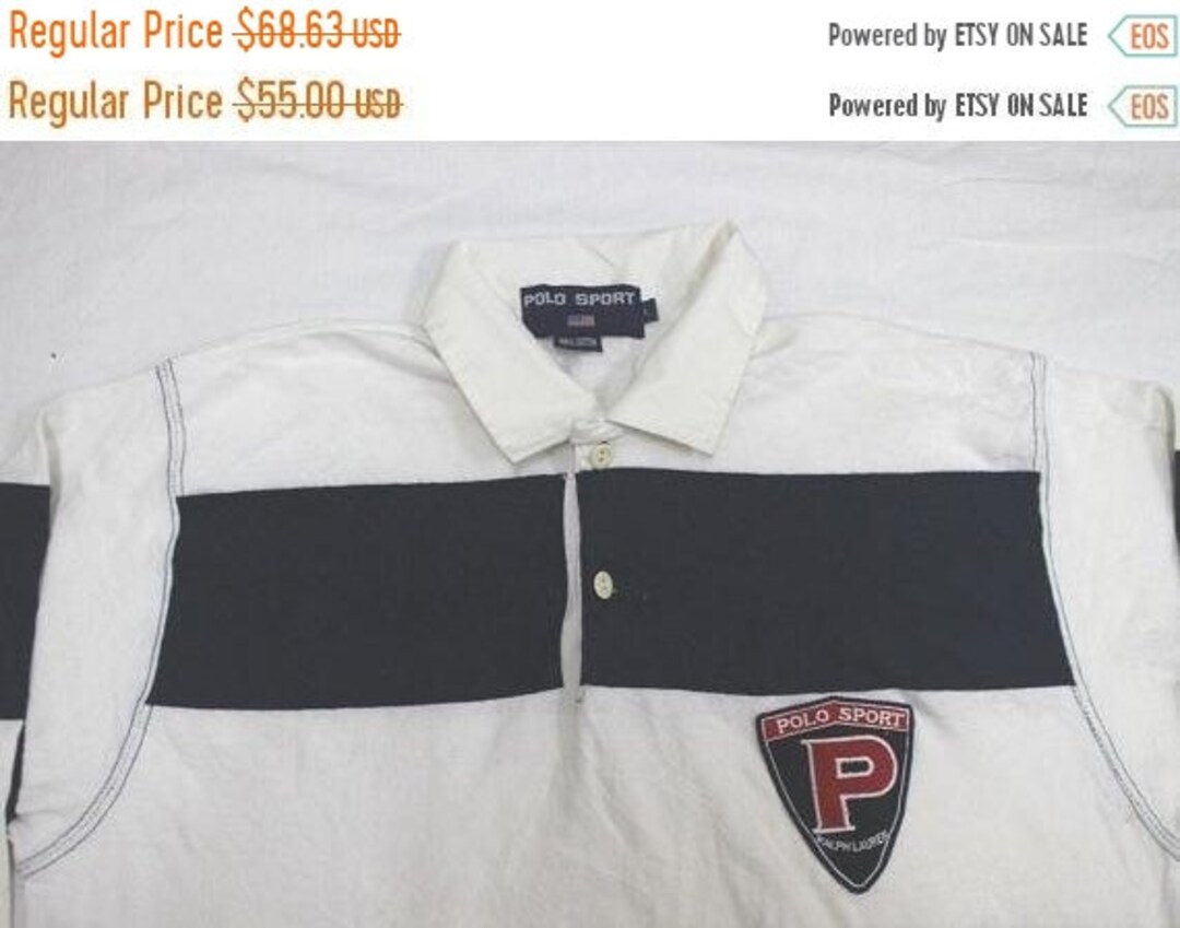 Vintage Polo Sport Rugby Shirt Polo Bear P92 Big P Wing Bear Ski Us 67