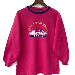 sweat ELLESSE vintage des années 90 pull Hip Hop Rap Streetwear pull gros logo Ellesse veste Ellesse décontractée TTS moyenne (voir les mesures).