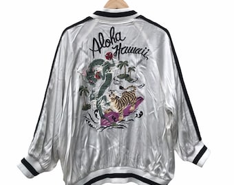 50年代スカジャン タイガー スーベニア アロハ ハワイ ミディアム